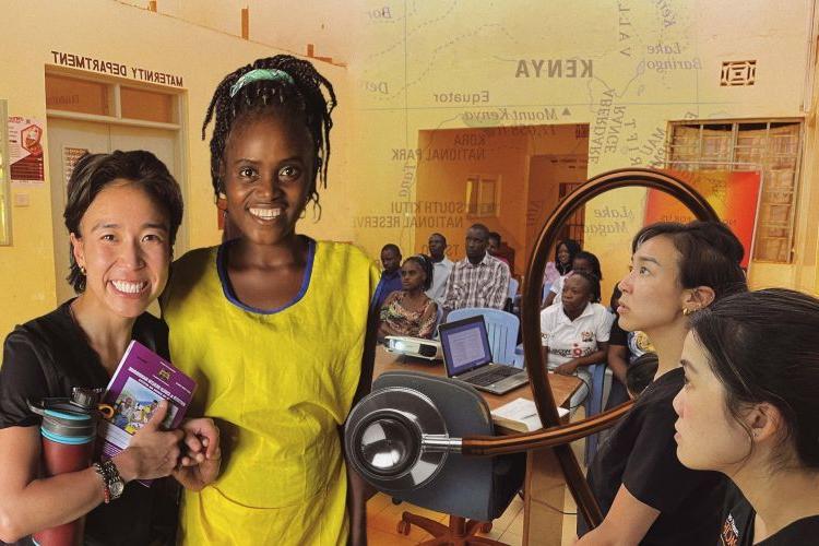 <a href='http://web-sitemap.tzxxw.net'>正规博彩十大网站</a>的学生在肯尼亚与50名医务人员一起工作.